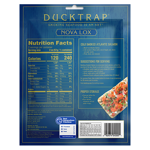 Ducktrap Nova Lox Cold Smoked Salmon