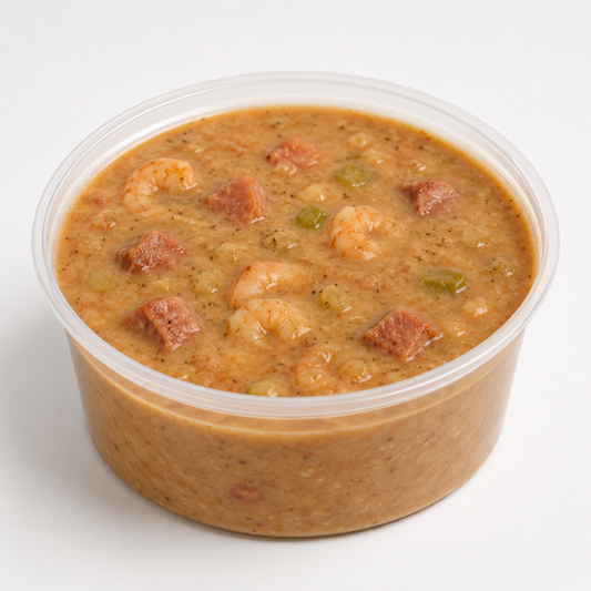 Studio product image of Shrimp & Sausage Gumbo on a clean white background.