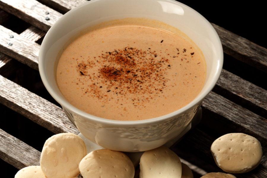 Oceanside Seafood offers four delicious soup flavors from Boston Chowda: Clam chowder, Charleston she-crab soup, lobster bisque, and shrimp and sausage gumbo.