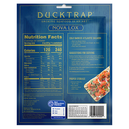 Ducktrap Nova Lox Cold Smoked Salmon