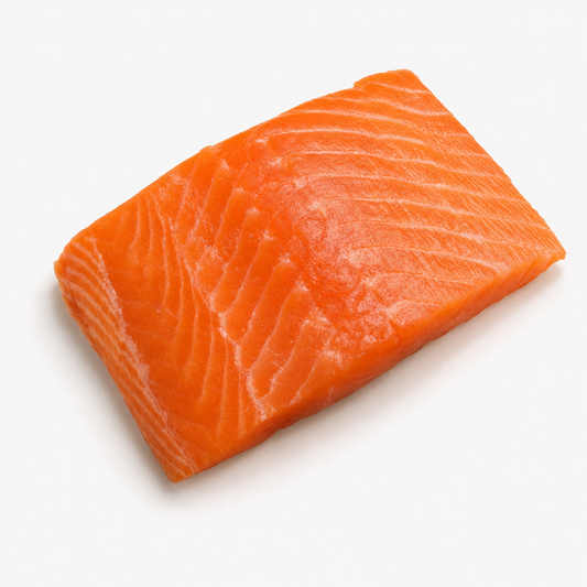 Studio product image of Alaskan Coho Salmon on a clean white background.