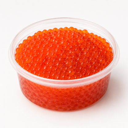 Studio product image of Wild Alaskan Pink Salmon Caviar on a clean white background.