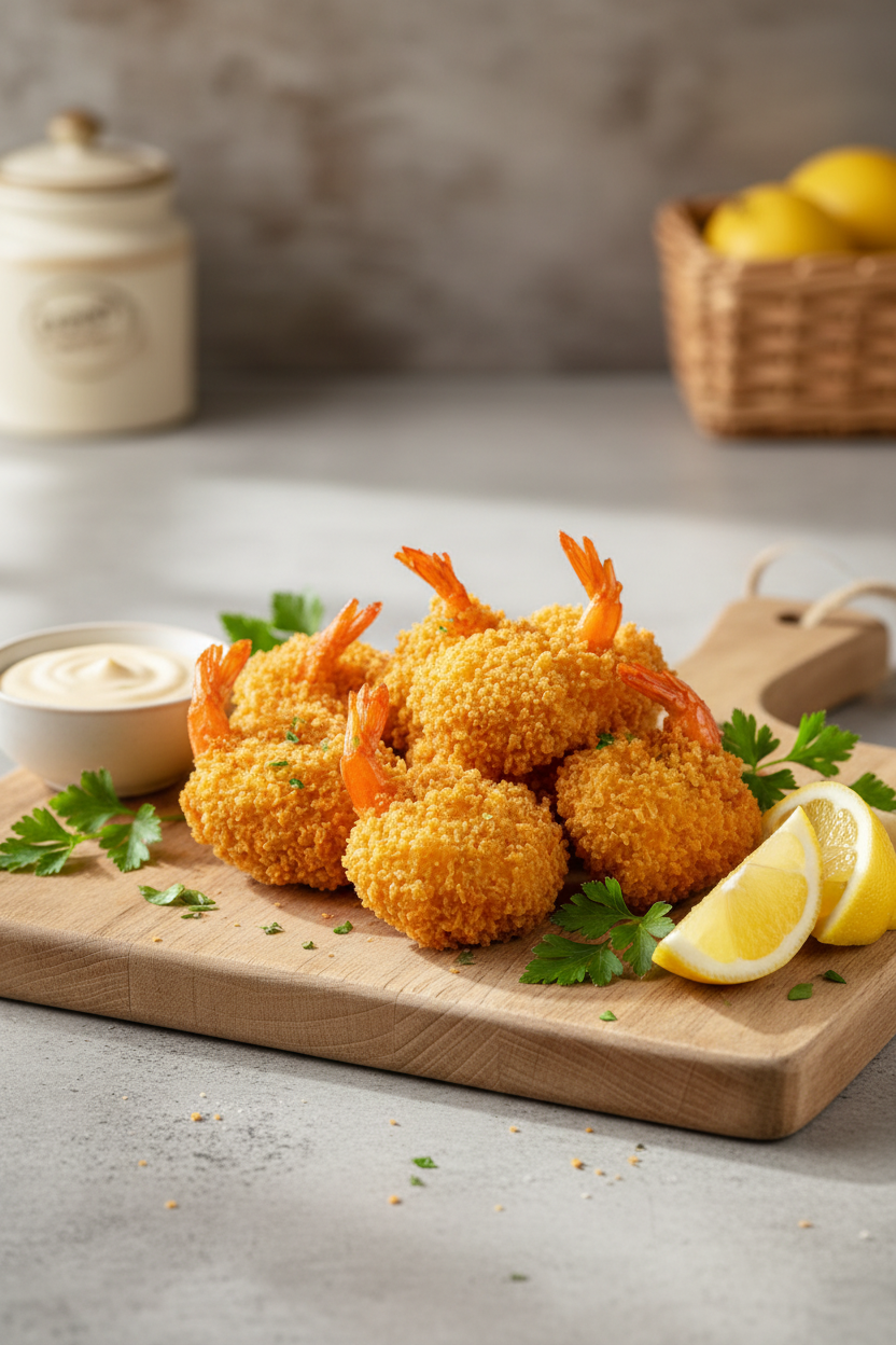 Studio product image of Jumbo Breaded Shrimp on a clean white background.